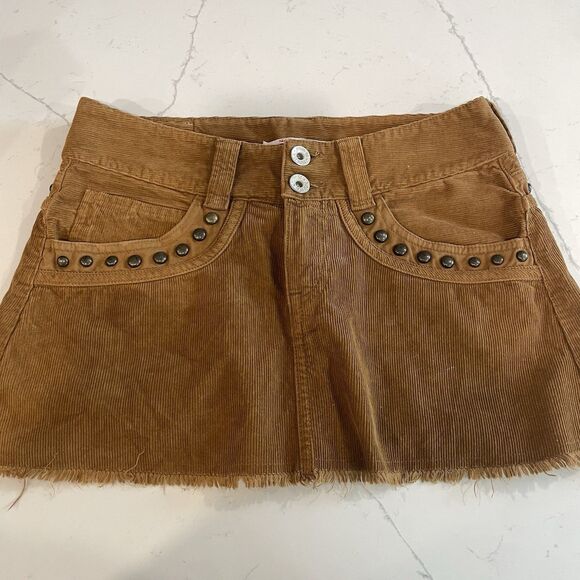 NOLITA Dresses & Skirts - Nolita De Nimes Made In Italy Corduroy Skirt Studded Y2K Sz 42